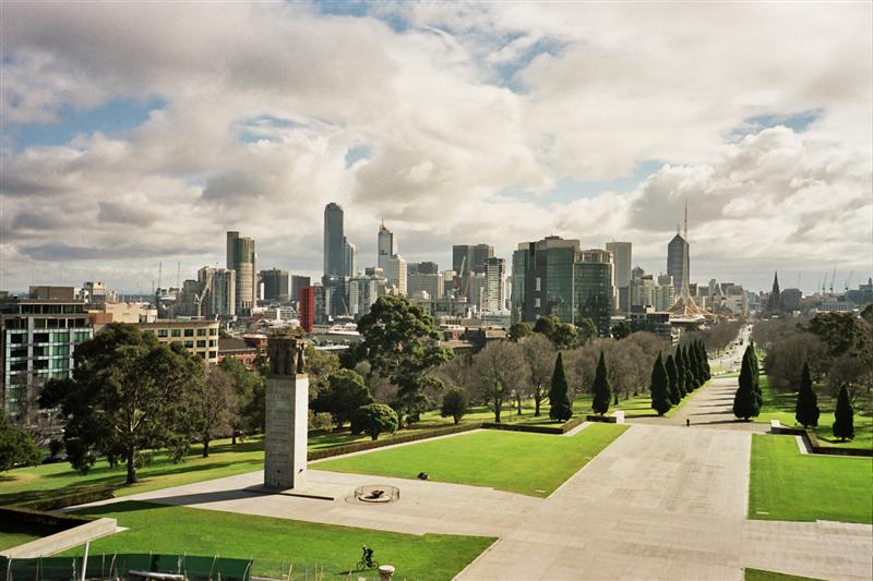 Melbourne - Skyline desde Shrine of Remembrance
