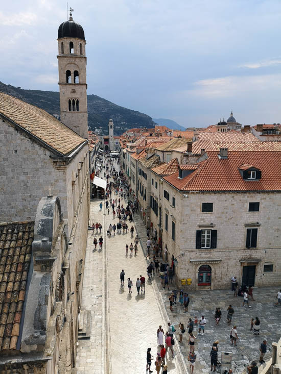 Dubrovnik - Stradun from city walls