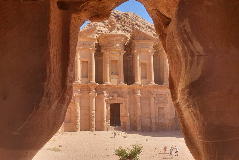 Petra - The Monastery (Ad Deir) from the cave