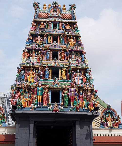 Singapur - Entrada al Sri Mariamman Temple