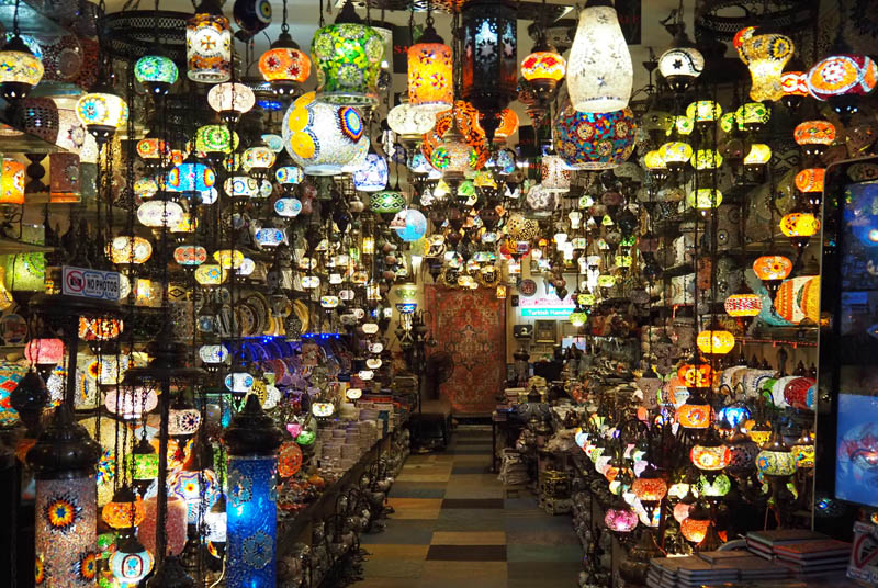Singapur - Tienda de lamparas en Arab Street